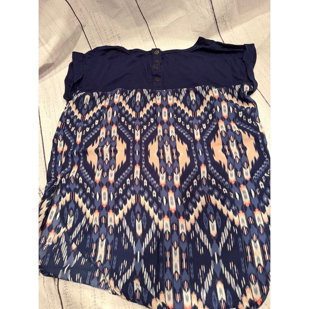 Rewind Geometric/Aztec Print Top Size S - Picture 2 of 4